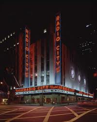 radio city music hall at night