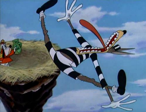 A typically exaggerated take from the 1946 Droopy short "Northwest Hounded Police."