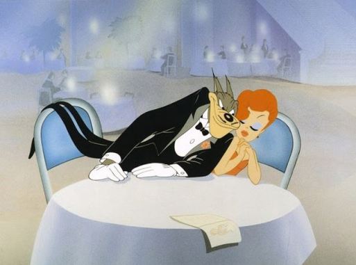 The Wolf puts the moves on a saucy nightclub singer in "Red Hot Riding Hood" (1943).